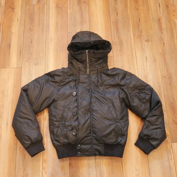 Vintage Polo Jeans Co Ralph Lauren Down Women's Hooded Jacket Size S - Picture 2 of 10